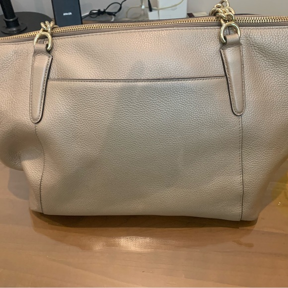 Coach Gold Leather and Chain Women's Bag - Picture 13 of 13